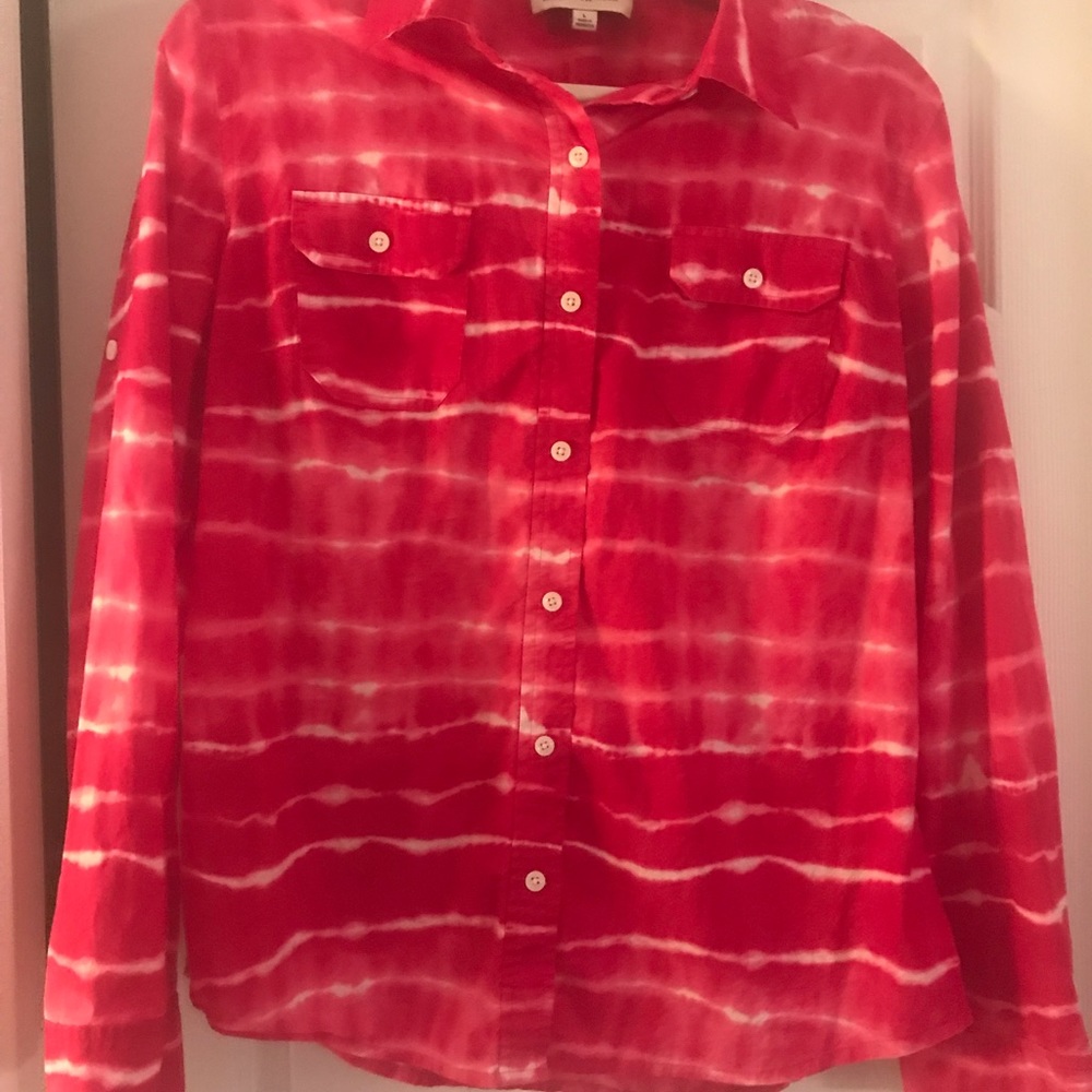 Women’s Tie dye classic button up shirt